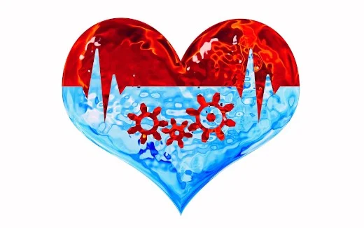 cuore con ingranaggi che ricorda le red biotech